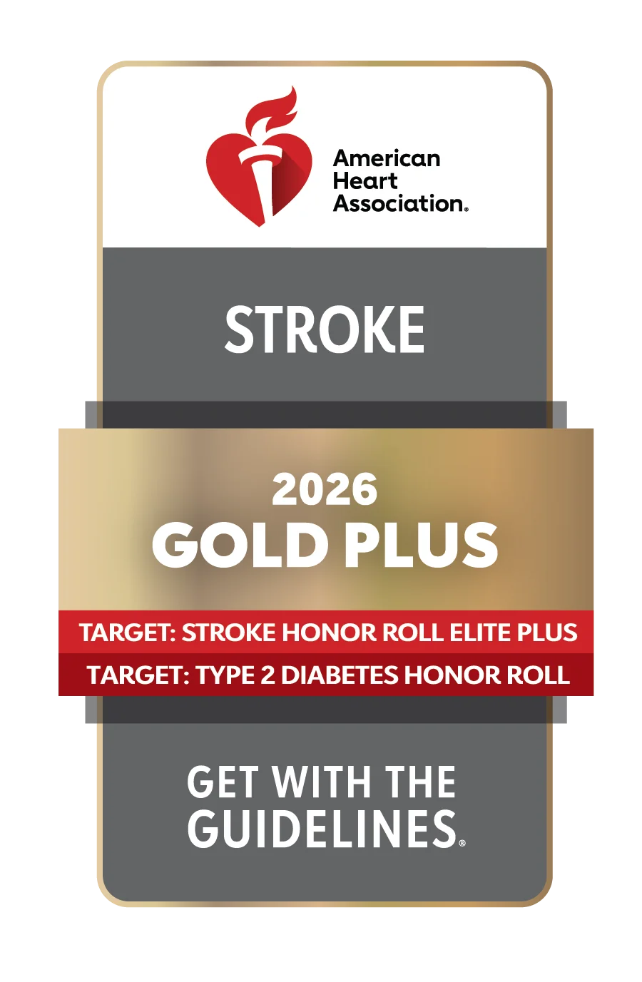 AHA Target Type 2 Diabetes Honor Roll badge