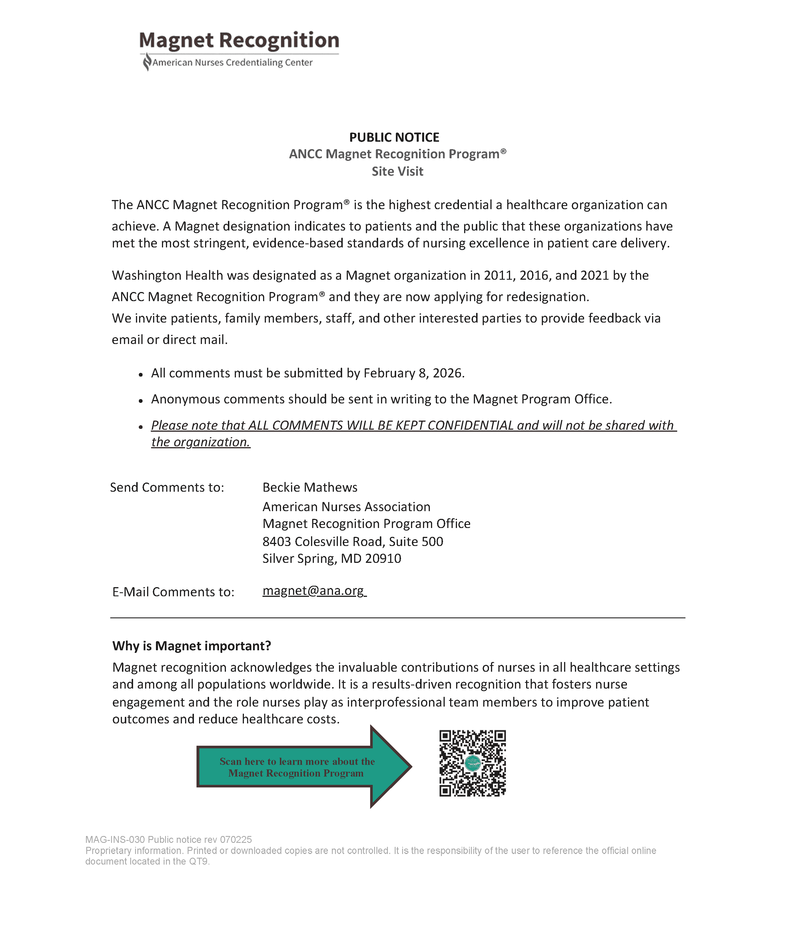 Magnet Notice